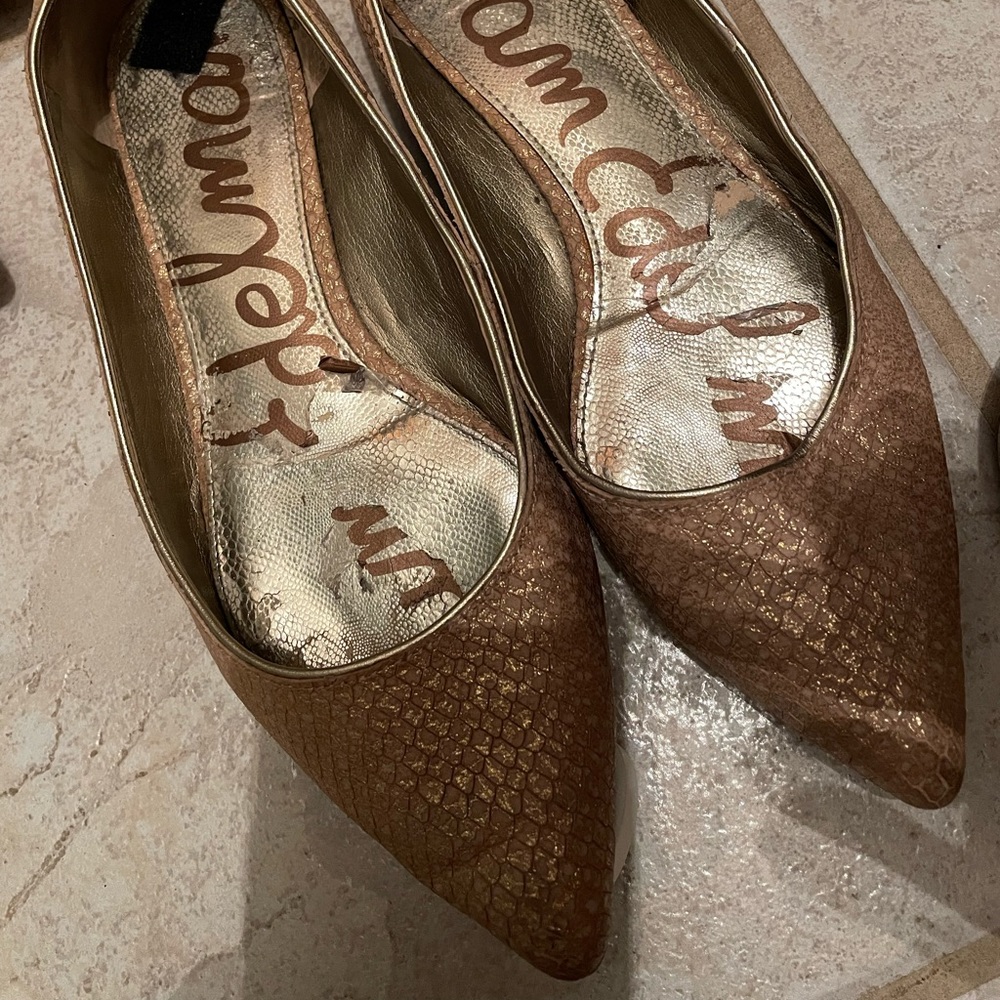 Sam Edelman gold flats